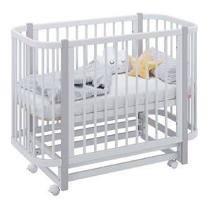Кроватка в детскую POLINI Kids Simple 350 Белый / Серый в Орске