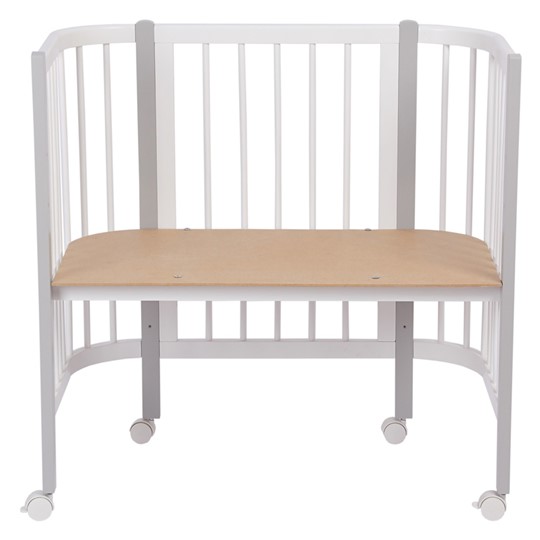 Кроватка детская приставная POLINI Kids Simple 105 Белый / Серый в Орске - изображение 4