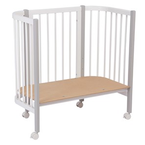 Кроватка детская приставная POLINI Kids Simple 105 Белый / Серый в Орске - предосмотр 6