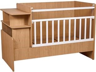 Детская кровать Polini kids Ameli 1150, белый-натуральный, серия Ameli в Орске - предосмотр