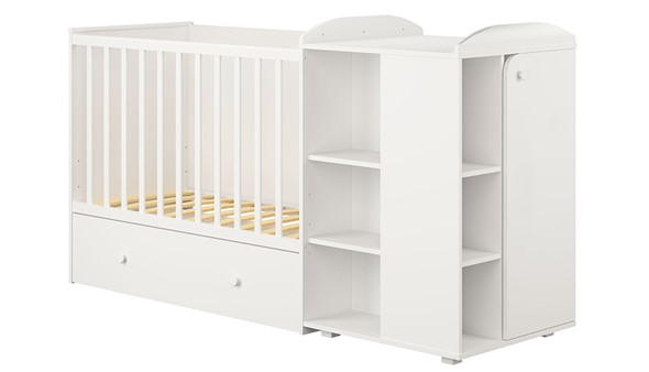 Кровать-трансформер детская с комодом POLINI Kids Ameli 800 Белый, серия AMELI в Орске - изображение
