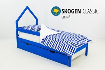 Кровать-домик мини Skogen синия в Бузулуке