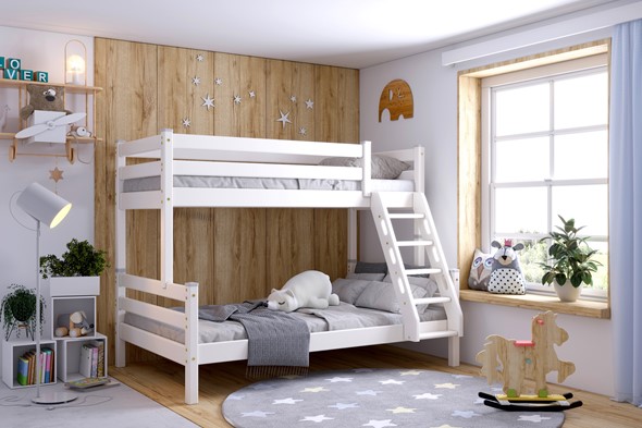 Двухэтажная детская кровать Адель, Белый в Бузулуке - изображение