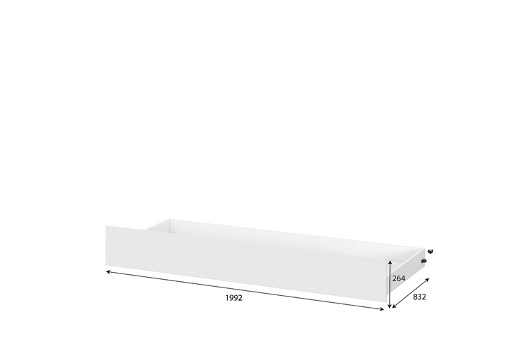 Кровать детская выкатная Токио, белый текстурный (одинарная (0,9х2,0) + выкатная) в Орске - изображение 4