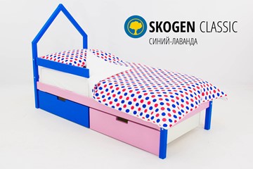 Детская кровать-домик мини Skogen синий-лаванда в Бузулуке