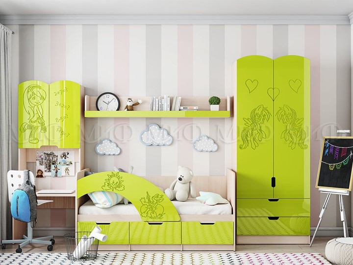 Гарнитур детской мебели Юниор-3, Лайм в Бузулуке - изображение