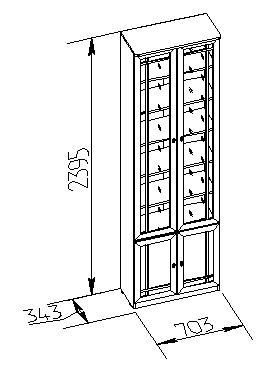 Шкаф для книг Sherlock 32, Дуб Сонома в Бузулуке - изображение 3