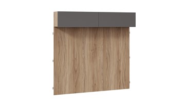 Настенный шкаф с декоративными панелями Порто (366) СМ-393.21.023-24 (Яблоня Беллуно/Графит софт) в Бузулуке