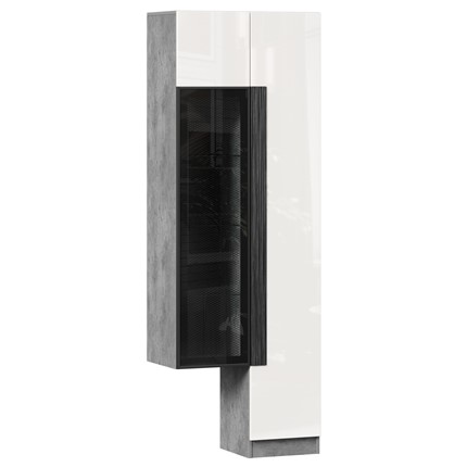 Шкаф с витриной Кельн, 674020, белый/метрополитан грей в Бузулуке - изображение