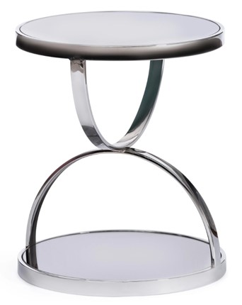 Кофейный столик GROTTO (mod. 9157) металл/дымчатое стекло, 42х42х50, хром в Бузулуке - изображение