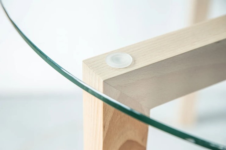 Журнальный стол Оникс-7, Натуральный массив/Прозрачное стекло в Бузулуке - изображение 5