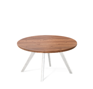 Круглый столик SHT-S39 / SHT-TT 70 МДФ (светлый орех/белый/патина серебро) в Бузулуке