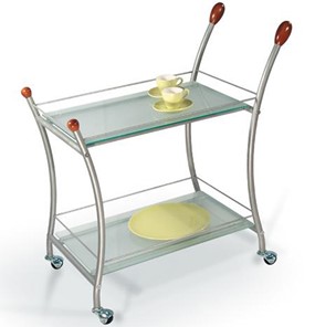 Стол сервировочный Поло, металлик/прозрачное стекло в Бузулуке