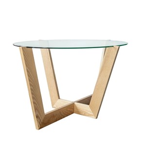 Журнальный столик Оникс-6, Натуральный массив/Прозрачное стекло в Орске