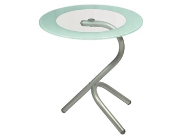 Стеклянный столик Дуэт 5 (металлик-прозрачное) в Бузулуке