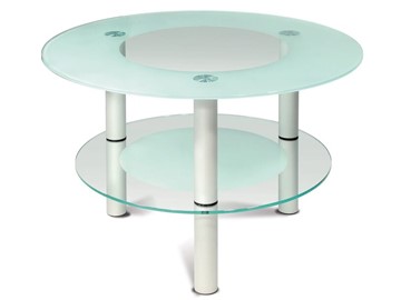 Стеклянный столик Кристалл 3 (алюминий-прозрачное) в Бузулуке