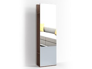 Стеллаж с зеркалом цвет 2, Крокус, ПР-ШС-1-1 Ясень шимо темный в Бузулуке - изображение