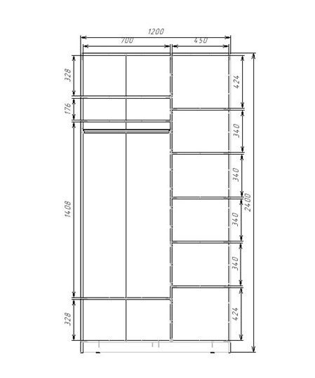Шкаф 2400х1200х620 с двумя зеркалами ХИТ 24-12-55 Белая шагрень в Орске - изображение 2