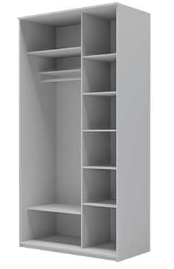 Шкаф двухдверный 2400х1682х620 с двумя зеркалами ХИТ 24-17-55 Белая шагрень в Орске - изображение 1