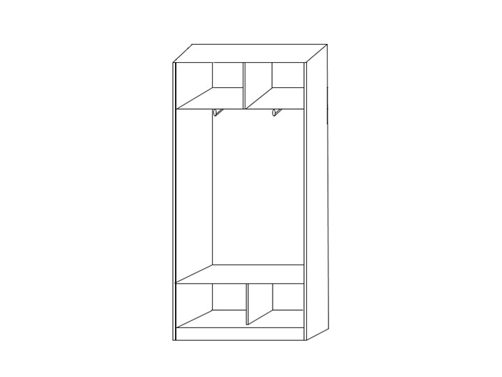 Шкаф 2-х створчатый 2200х1200х420 с двумя зеркалами ХИТ 22-4-12/2-55 Дуб Млечный в Орске - изображение 1