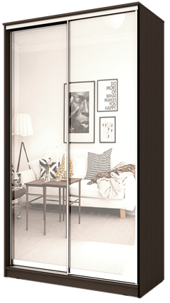 Шкаф 2400х1682х620 с двумя зеркалами ХИТ 24-17-55 Венге Аруба в Бузулуке - изображение