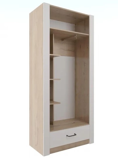 Шкаф гардеробный Ева 5 М1 дуб ирландский/белый матовый в Орске - изображение 1