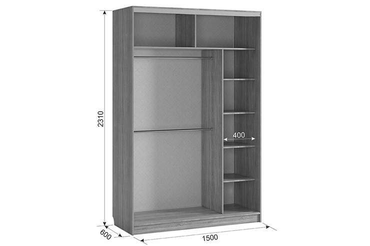 Шкаф двухдверный Гранд 5-600, венге в Бузулуке - изображение 2