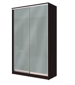 Шкаф двухдверный Хит-22-12-22 с цветным стеклом, средне-серый 074, Венге в Бузулуке