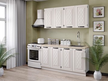 Кухонный гарнитур Марина 2200(Белый/Алебастр) в Орске