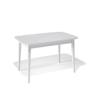 Кухонный раздвижной стол Kenner 1200M (Белый/Стекло белое сатин) в Орске