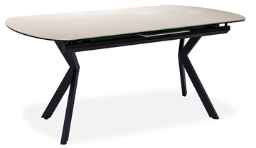 Кухонный раздвижной стол Шамони 1CX 140х85 (Oxide Avorio/Графит) в Орске - предосмотр