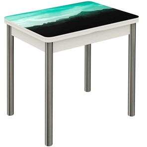 Раздвижной стол Бари хром №6 (Exclusive 179K/белый) в Орске