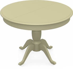 Кухонный раздвижной стол Леонардо-1 исп. Круг 1000, тон 10 (Морилка/Эмаль) в Орске