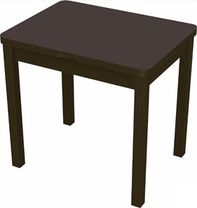 Кухонный раздвижной стол Бари дерево №8 (стекло коричневое/венге) в Орске
