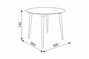 Обеденный стол Сканди 2, белый/светлый лак в Бузулуке - предосмотр 1