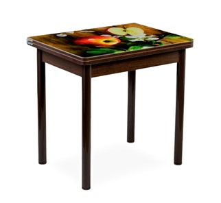 Кухонный пристенный стол СПА-01 СТФ, венге/фотопечать дерево/опоры прямые коричневые в Орске