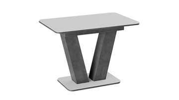 Обеденный раздвижной стол Чинзано тип 1 (Моод темный/стекло белое матовое) в Орске