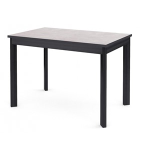 Кухонный стол раскладной Dikline L110 Хромикс белый/ножки черные в Бузулуке