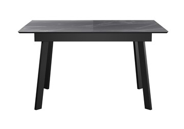 Кухонный стол раздвижной DikLine SKH125 Керамика Серый мрамор/подстолье черное/опоры черные (2 уп.) в Бузулуке - предосмотр