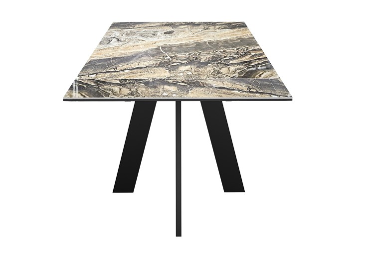Обеденный раздвижной стол DikLine SKM120 Керамика Amadeus/подстолье черное/опоры черные в Бузулуке - изображение 1