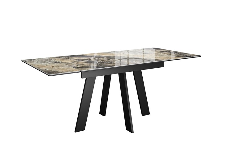 Обеденный раздвижной стол DikLine SKM120 Керамика Amadeus/подстолье черное/опоры черные в Бузулуке - изображение 3