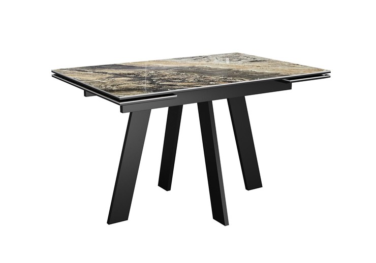 Обеденный раздвижной стол DikLine SKM120 Керамика Amadeus/подстолье черное/опоры черные в Бузулуке - изображение 4