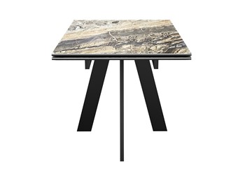 Обеденный раздвижной стол DikLine SKM120 Керамика Amadeus/подстолье черное/опоры черные в Бузулуке - предосмотр 5
