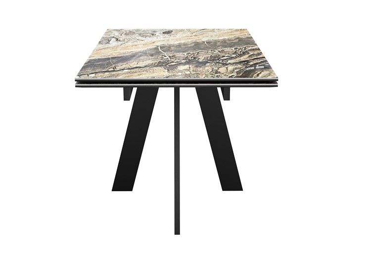 Обеденный раздвижной стол DikLine SKM120 Керамика Amadeus/подстолье черное/опоры черные в Бузулуке - изображение 5