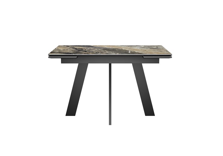 Обеденный раздвижной стол DikLine SKM120 Керамика Amadeus/подстолье черное/опоры черные в Бузулуке - изображение 7