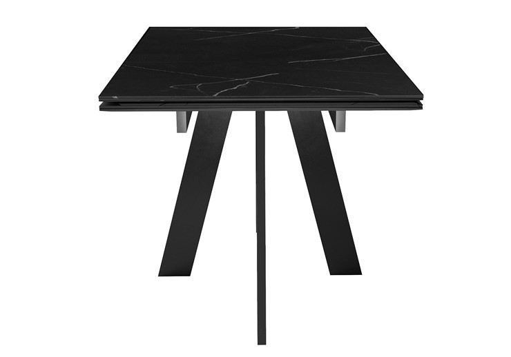 Стол раздвижной DikLine SKM140 Керамика Черный мрамор/подстолье черное/опоры черные (2 уп.) в Бузулуке - изображение 1