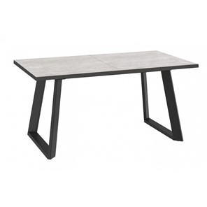 Кухонный раскладной стол Dikline ZL140 Хромикс белый/ножки черные в Бузулуке