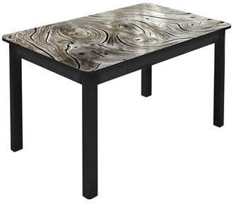 Кухонный стол раздвижной Гамбург Мини, ноги метал. крашеные №23 (Exclusive h140/черный) в Бузулуке