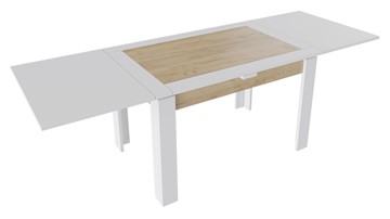 Кухонный стол раздвижной Хьюстон тип 4 (Белый/Дуб Крафт золотой) в Орске - предосмотр 1