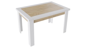 Кухонный стол раздвижной ТриЯ Хьюстон тип 4 (Белый/Дуб Крафт золотой) в Орске